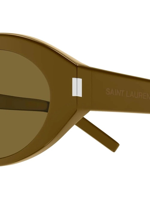 Saint Laurent Eyewear oval-frame sunglasses - Green - zdjęcie produktu nr 2
