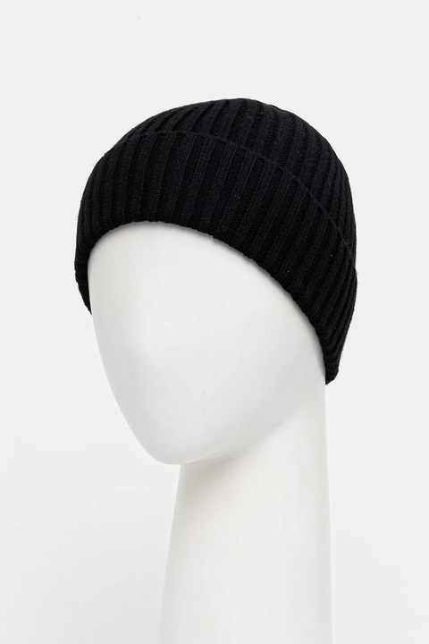 Sisley czapka z domieszką wełny kolor czarny z cienkiej dzianiny 132HSA00B - zdjęcie produktu nr 2