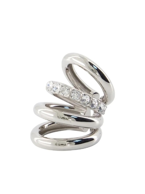 Rabanne crystal-embellished ear cuff - Silver - zdjęcie produktu nr 2