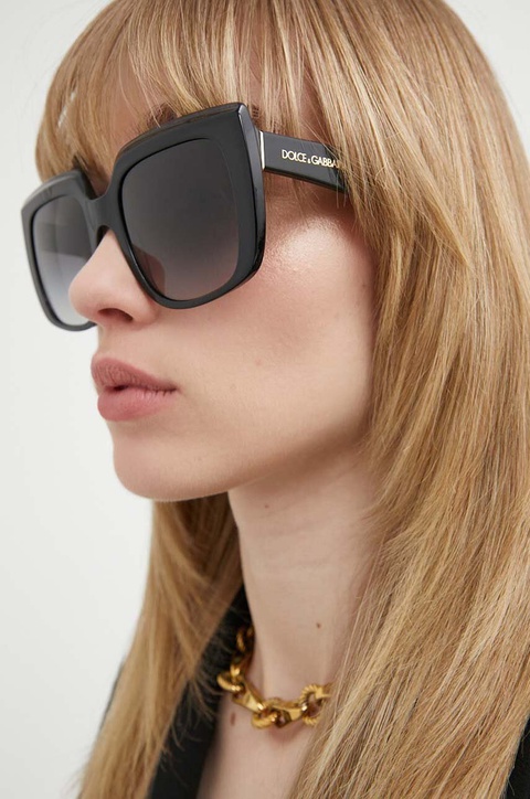 Dolce & Gabbana okulary przeciwsłoneczne damskie kolor czarny 0DG4414 - zdjęcie produktu nr 2