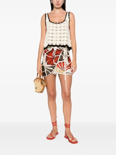 SIR. Julietta floral print skirt - Neutrals - zdjęcie produktu nr 2