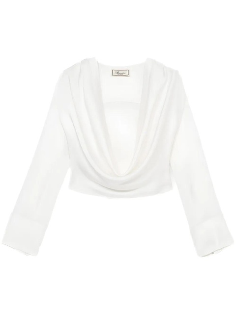 Blumarine draped blouse - White - zdjęcie produktu nr 1