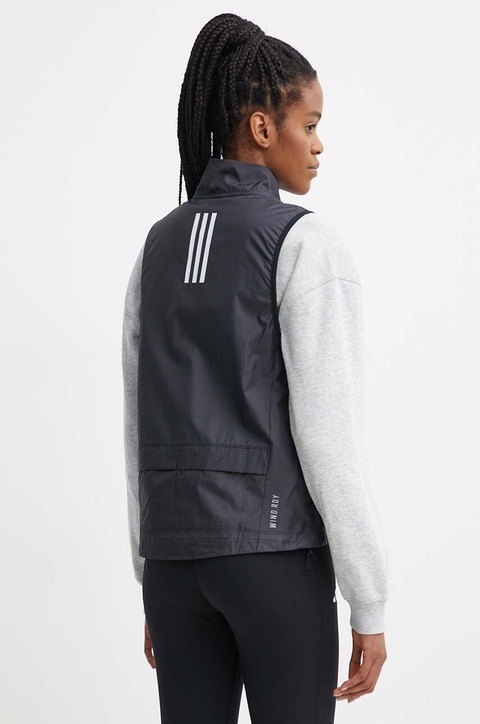 adidas Performance bezrękawnik sportowy Own The Run Base kolor czarny przejściowy IK7446 - zdjęcie produktu nr 2