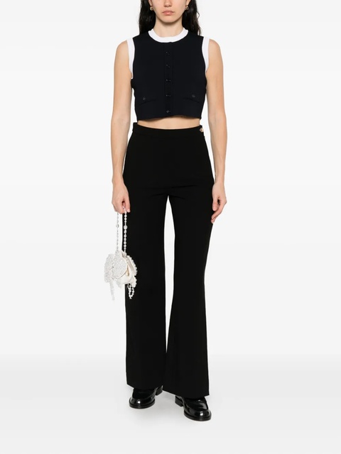 SANDRO button-detail high-waist trousers - Black - zdjęcie produktu nr 2