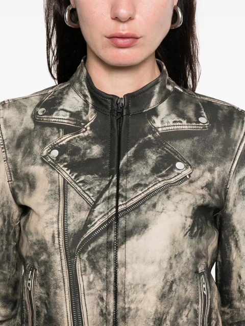 Diesel L-Uxure zip-fastening leather jacket - Neutrals - zdjęcie produktu nr 2