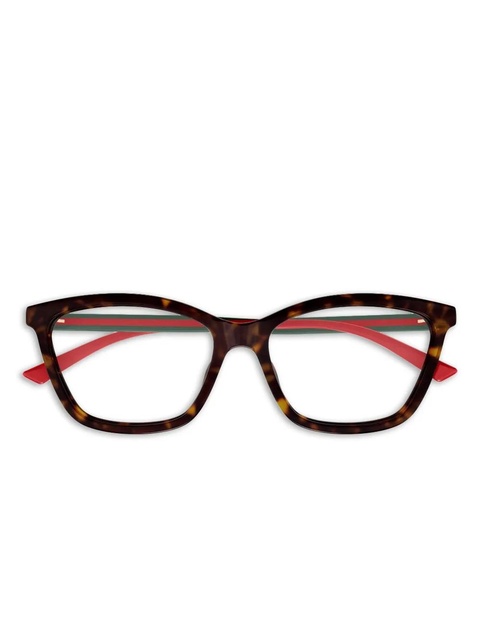 Gucci Eyewear stripe-arms glasses - Brown - zdjęcie produktu nr 1