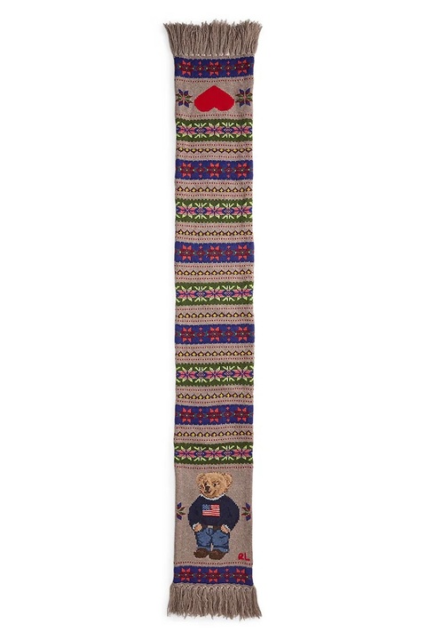 Polo Ralph Lauren szalik z wełną damski kolor multicolor wzorzysty 455981438 - zdjęcie produktu nr 2