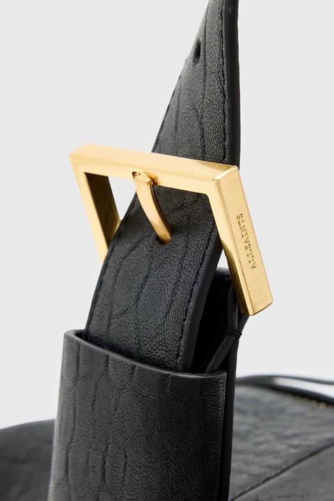 AllSaints torebka skórzana kolor czarny W493XD - zdjęcie produktu nr 1