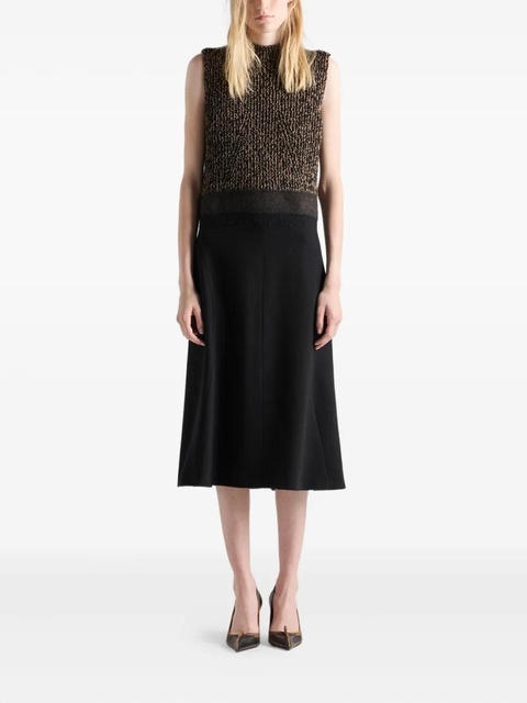 Prada ribbed knit flared dress - Black - zdjęcie produktu nr 2