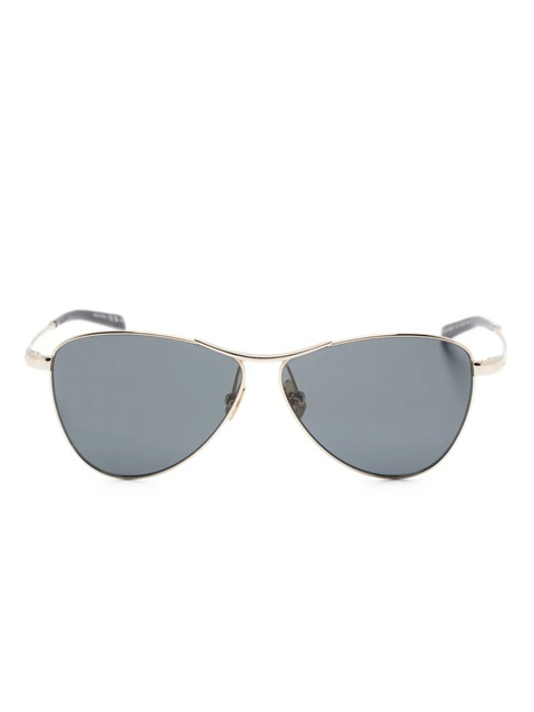 Saint Laurent Eyewear geometric-frame sunglasses - Gold - zdjęcie produktu nr 2