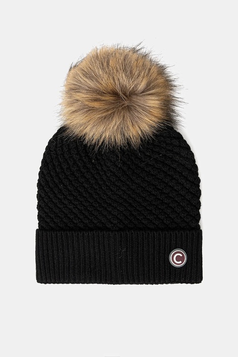 Colmar czapka z domieszką wełny kolor czarny z grubej dzianiny 4854E.3XS - zdjęcie produktu nr 2