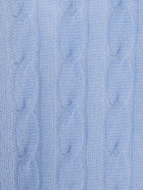 ETRO embroidered-logo cable-knit cashmere jumper - Blue - zdjęcie produktu nr 2