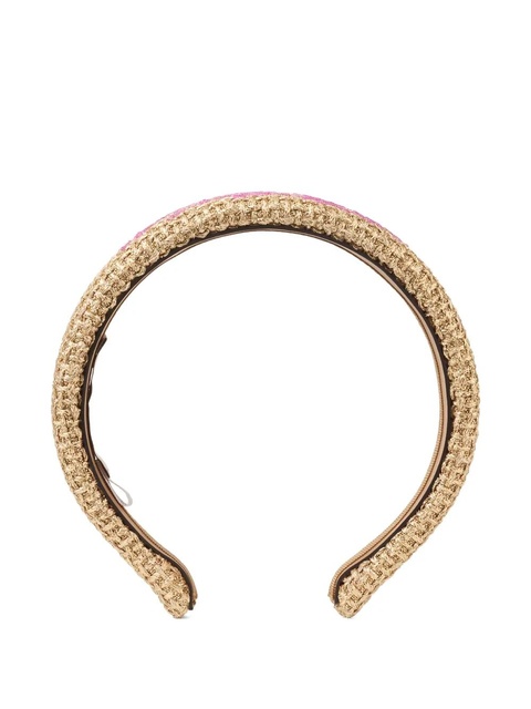 Jimmy Choo logo-script headband - Gold - zdjęcie produktu nr 1