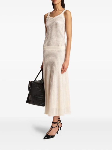 KHAITE Ennio scalloped tank - White - zdjęcie produktu nr 2