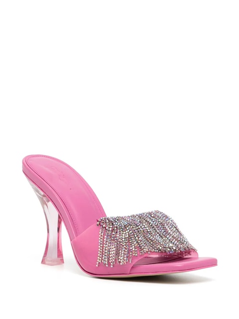 Cult Gaia 120mm crystal-embellished open-toe mules - Pink - zdjęcie produktu nr 1
