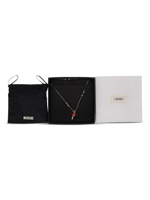 Miu Miu mushroom-charm beaded necklace - Gold - zdjęcie produktu nr 2