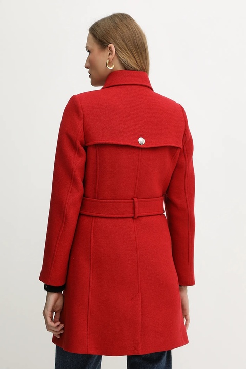 Morgan płaszcz z dodatkiem wełny kolor czerwony GEVA - zdjęcie produktu nr 2