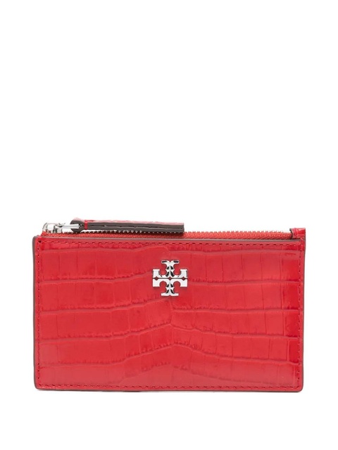 Tory Burch embossed zip-around wallet - Red - zdjęcie produktu nr 2