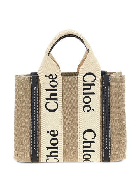 Chloé Woody logo-detailed tote bag - Neutrals - zdjęcie produktu nr 1