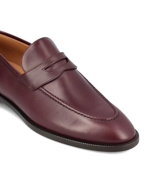 Loro Piana penny leather loafers - Red - zdjęcie produktu nr 2