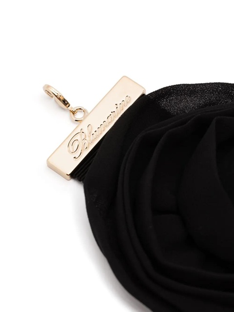 Blumarine satin-rose choker - Black - zdjęcie produktu nr 2