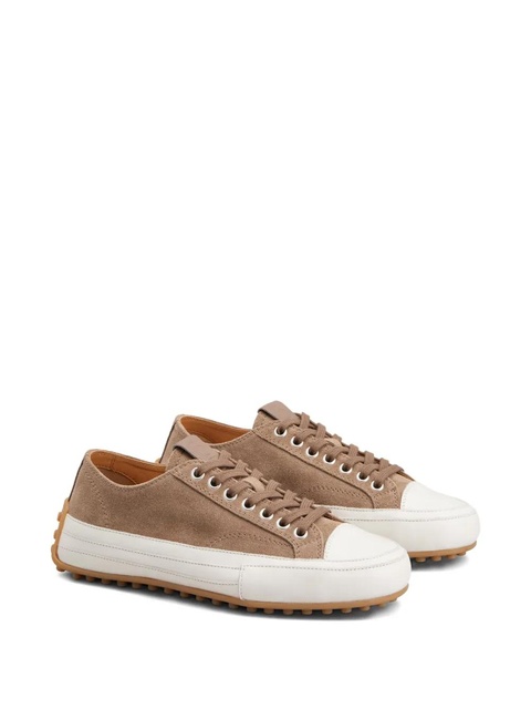 Tod's lace-up leather sneakers - Brown - zdjęcie produktu nr 2