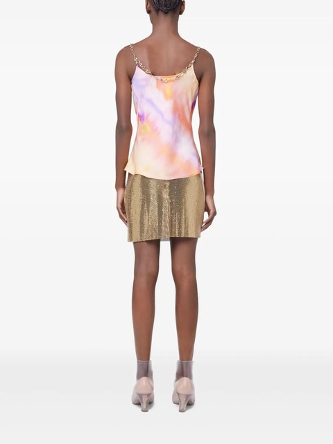 Rabanne printed satin top - Orange - zdjęcie produktu nr 2