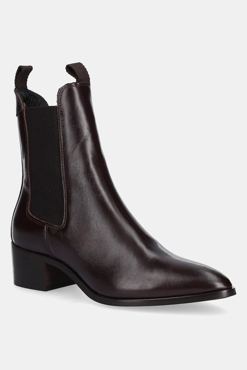 Gant botki skórzane St Broomly damskie kolor brązowy na słupku 31551094 - zdjęcie produktu nr 1