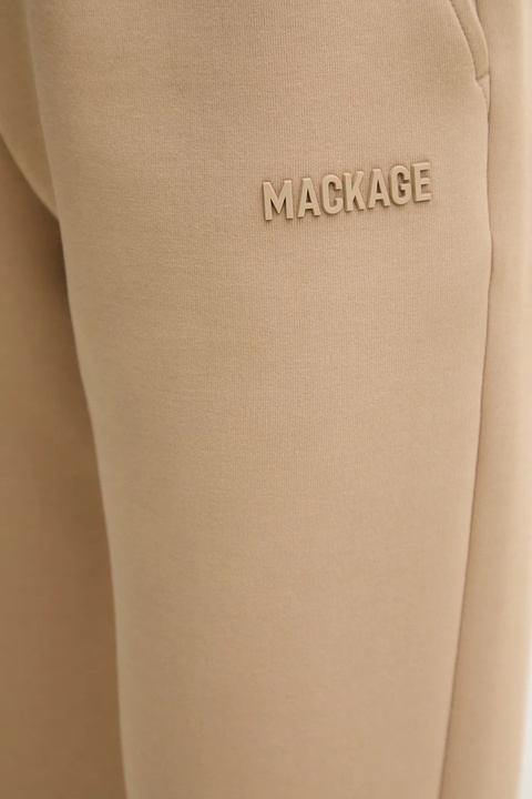 MACKAGE spodnie dresowe damskie kolor beżowy gładkie NEV.R - zdjęcie produktu nr 2