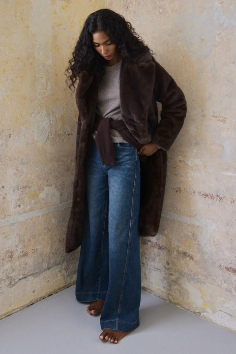 Answear.LAB płaszcz kolor brązowy - zdjęcie produktu nr 1