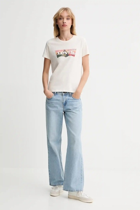 Levi's t-shirt bawełniany damski kolor beżowy 17369 - zdjęcie produktu nr 2