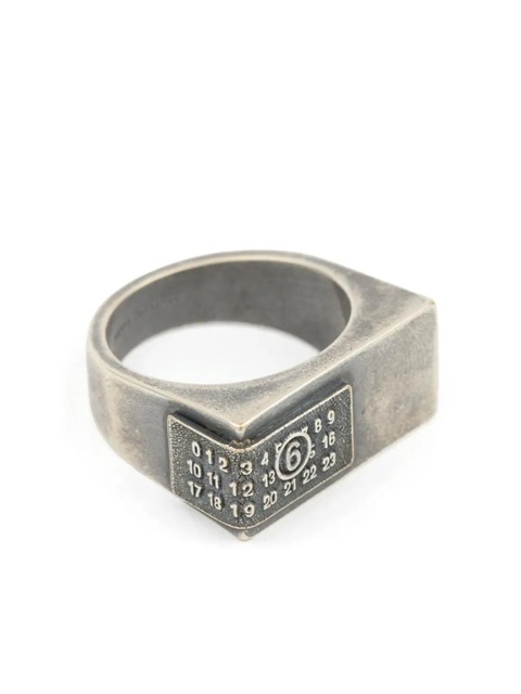 MM6 Maison Margiela numbers-motif ring - Silver - zdjęcie produktu nr 2