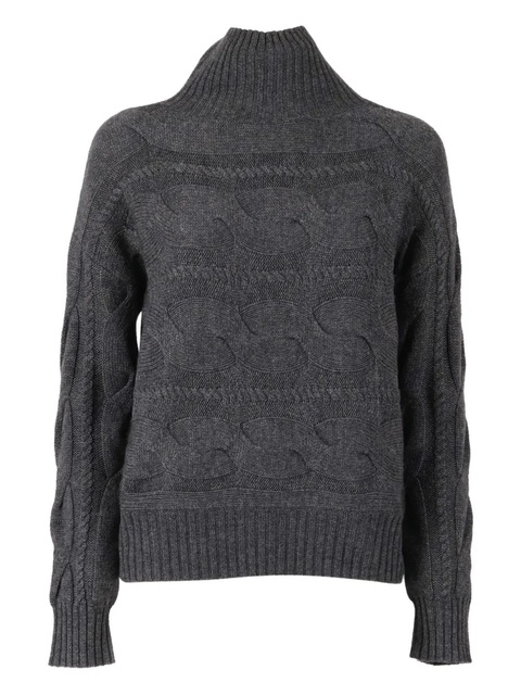 Max Mara cable-knit roll-neck top - Grey - zdjęcie produktu nr 1