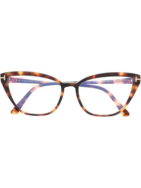 TOM FORD Eyewear cat-eye frame glasses - Brown - zdjęcie produktu nr 1