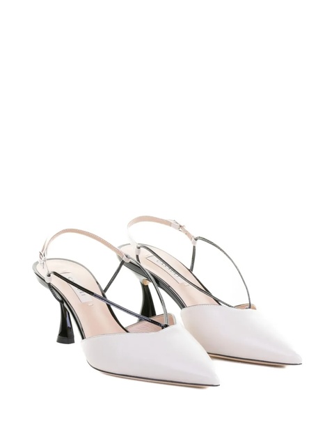 Casadei slingback leather pumps - White - zdjęcie produktu nr 2