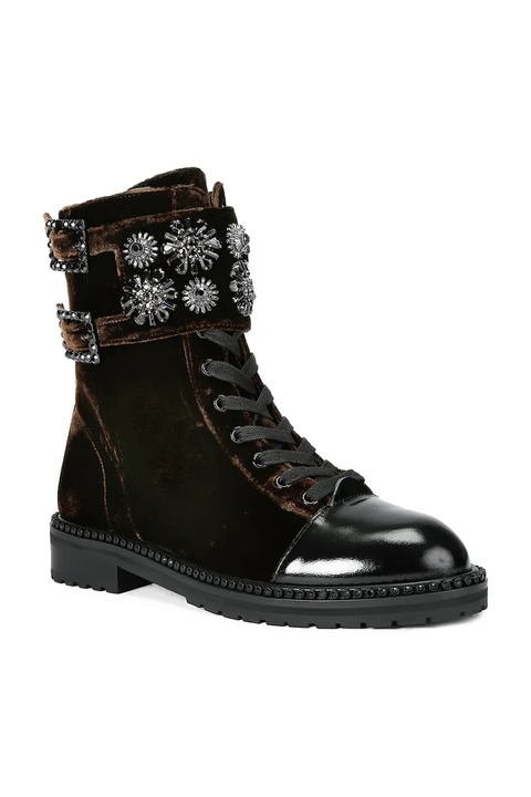 Kurt Geiger London workery Stoop Combat Boot damskie kolor brązowy na płaskim obcasie 4995235789 - zdjęcie produktu nr 2