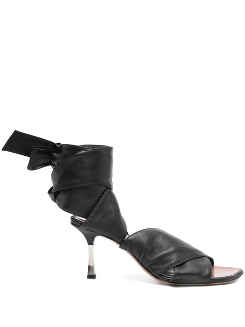 Paris Texas 70mm leather sandals - Black - zdjęcie produktu nr 1