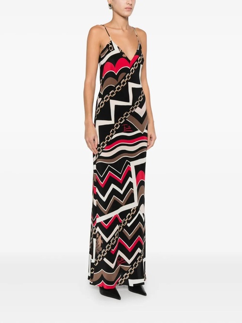 PUCCI geometric-print silk dress - Black - zdjęcie produktu nr 2