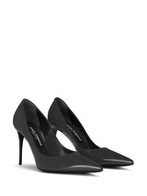 Dolce & Gabbana KIM DOLCE&GABBANA 90mm patent leather pumps - Grey - zdjęcie produktu nr 2