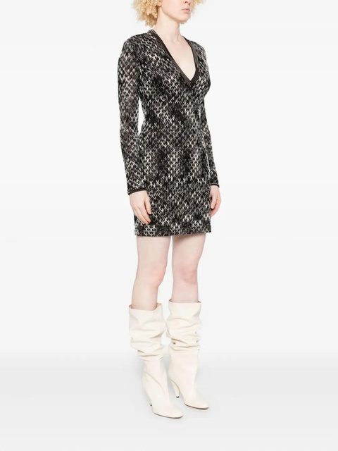 Missoni geometric-pattern V-neck dress - Brown - zdjęcie produktu nr 2