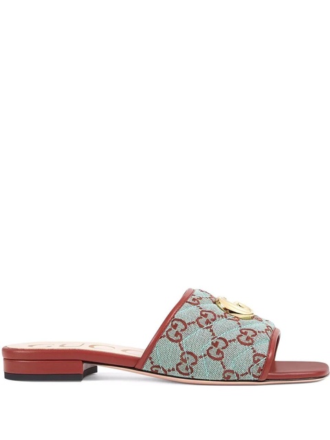 Gucci GG plaque slides - Blue - zdjęcie produktu nr 1