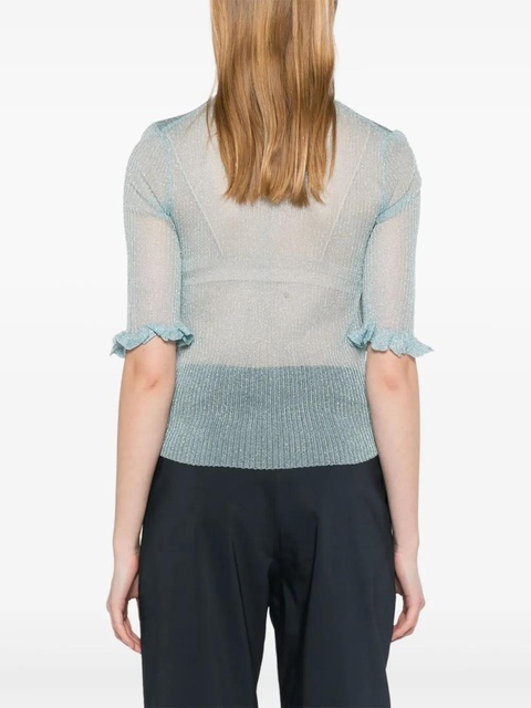GANNI Bunny-detail top - Blue - zdjęcie produktu nr 2