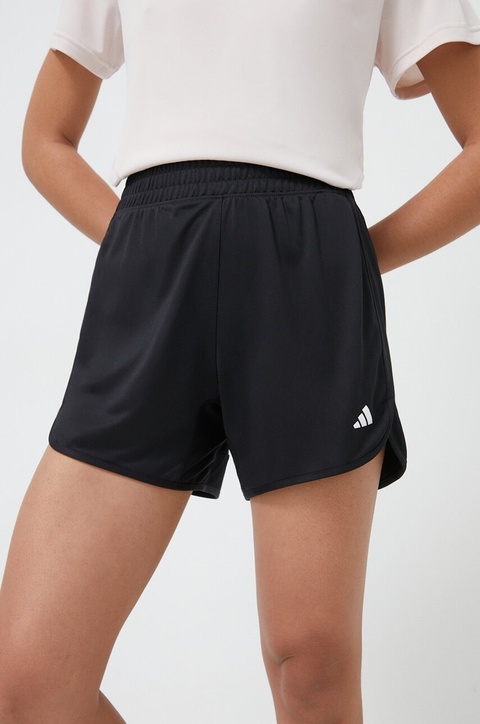 adidas Performance szorty treningowe Pacer kolor czarny gładkie high waist IQ2576 - zdjęcie produktu nr 1