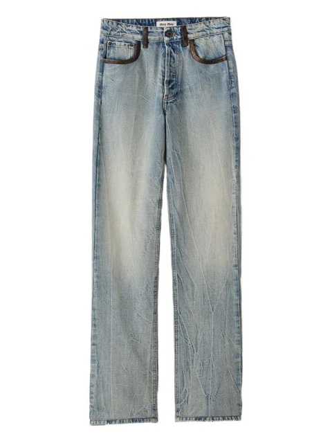 Miu Miu patch-pocket jeans - Blue - zdjęcie produktu nr 1