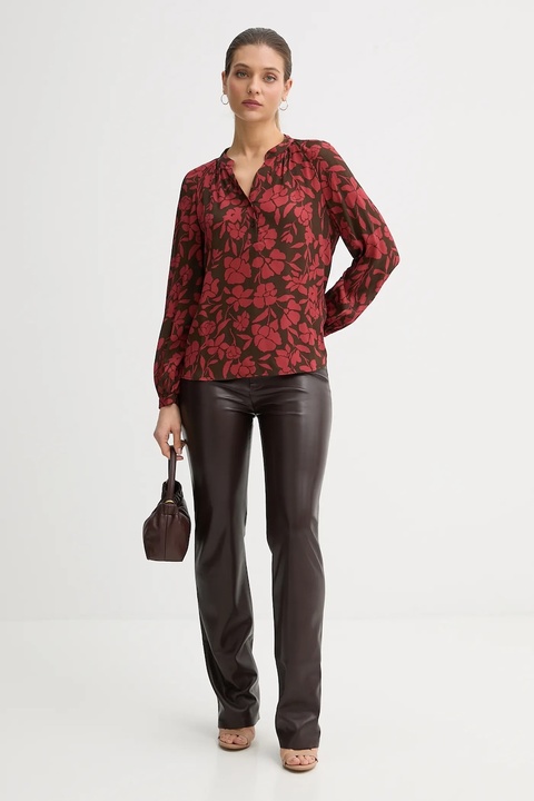 United Colors of Benetton bluzka damska kolor bordowy wzorzysta 50IGDQ0CN - zdjęcie produktu nr 2