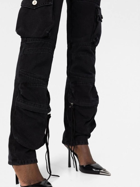 The Attico mid-rise straight-leg jeans - Black - zdjęcie produktu nr 2