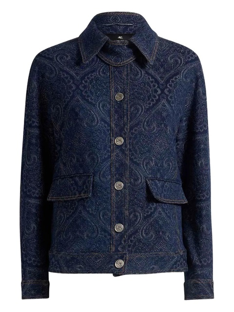 ETRO paisley-pattern denim jacket - Blue - zdjęcie produktu nr 1