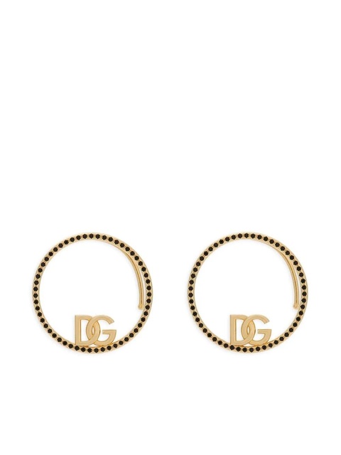 Dolce & Gabbana DG-logo rhinestone-embellished ear cuffs - Gold - zdjęcie produktu nr 1