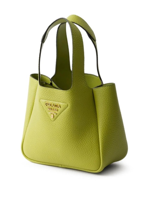 Prada mini leather tote bag - Green - zdjęcie produktu nr 2