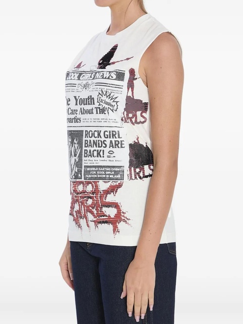 Dolce & Gabbana printed sleeveless top - White - zdjęcie produktu nr 2